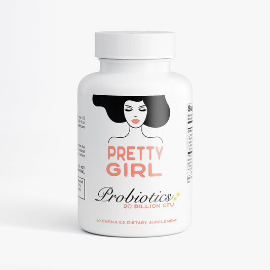 Pretty Girl Probiotics - Glowing Skin, Healthy Gut Support - 1 Month Supply